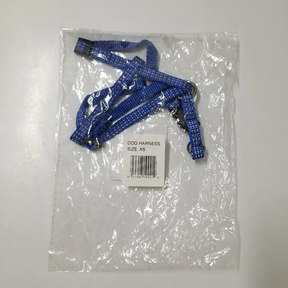 Pawtitas Blue & White Step-In Dog Harness Sz XS NWT